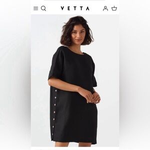 Vetta Capsule The Relaxed Tunic Tencel Linen Buttons Minimalist Coastal Resort